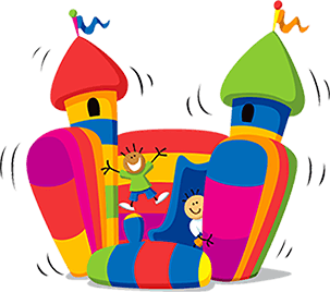 303x268 jungle theme obstacle course x ft - Bouncy Castle Drawing