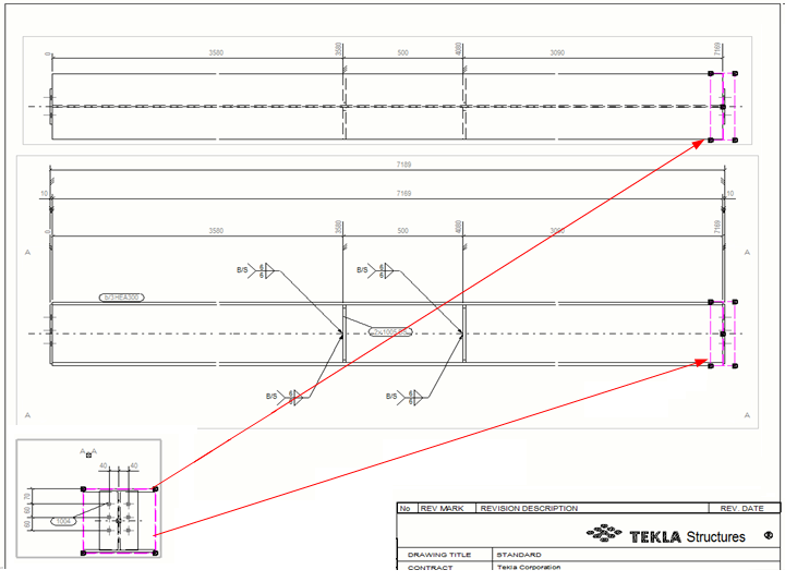 720x534 Resizing The Drawing View Boundary Tekla User Assistance - Boundary Drawing