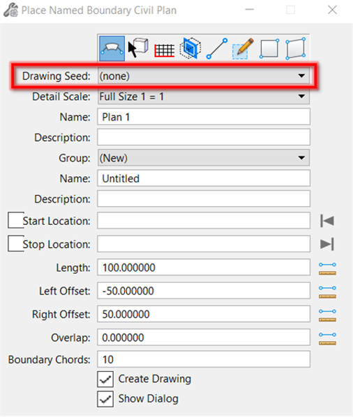 506x599 Video Place Named Boundary, Drawing Seed Pulldown List Origin - Boundary Drawing