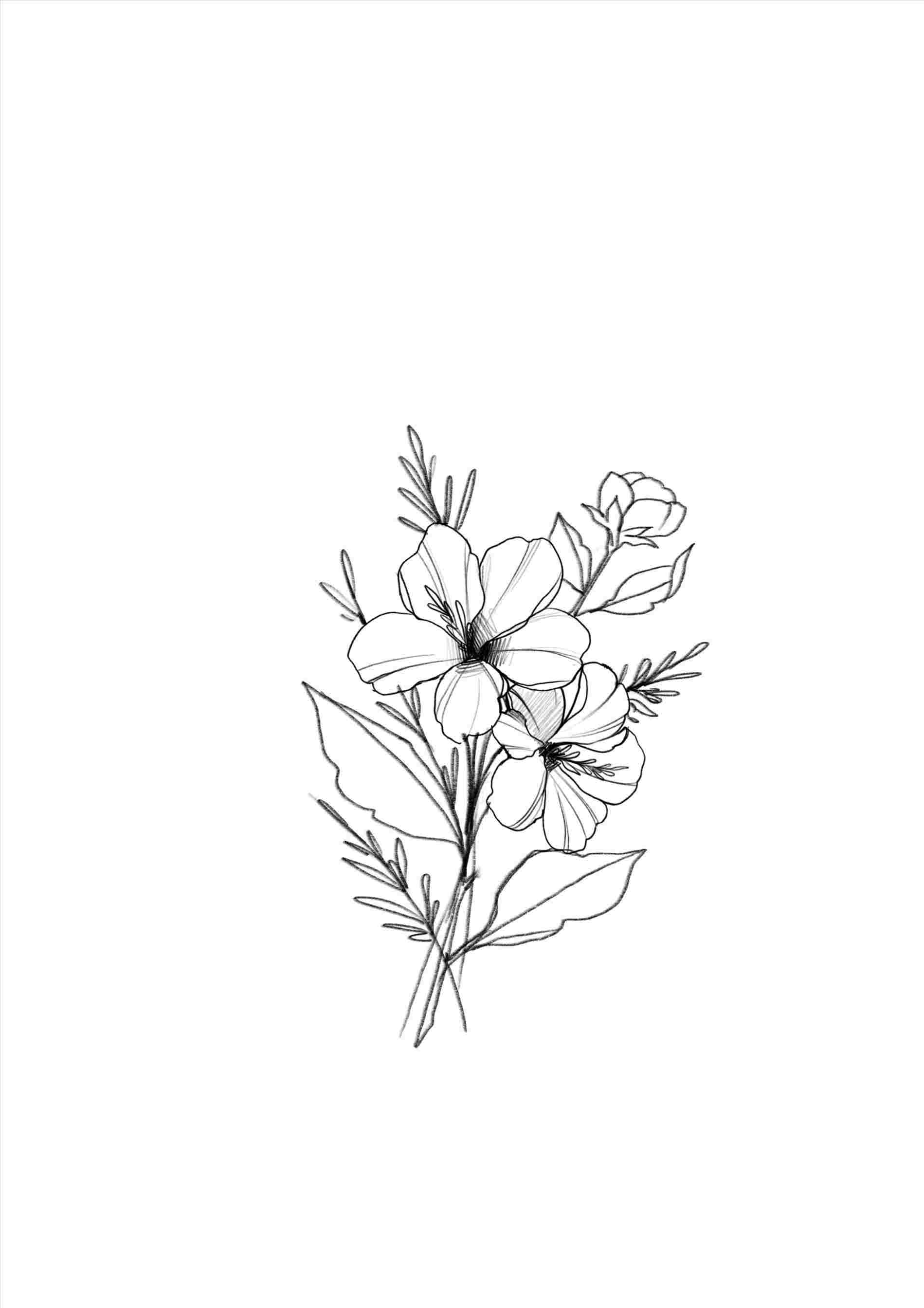 Bouquet Of Flowers Line Drawing at Explore