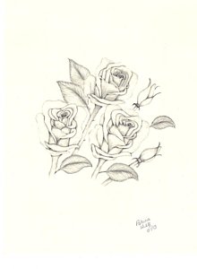 220x300 Bouquet Of Roses Drawings Fine Art America - Bouquet Of Roses Drawing