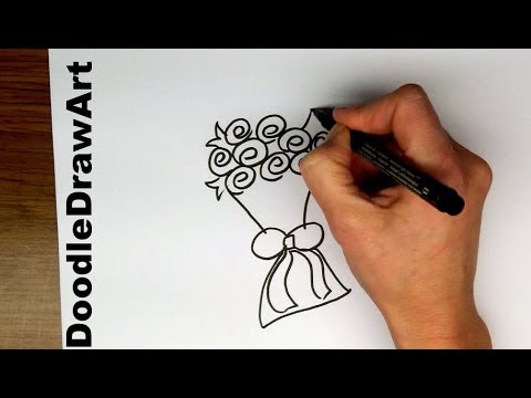 480x360 Speed Doodle - Bouquet Of Roses Drawing