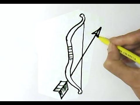 480x360 How To Draw Bow And Arrow Easy Step - Bow And Arrow Drawing