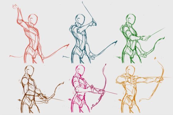 564x375 bow and arrow drawing back an arrow art references drawings - Bow Arrow Drawing