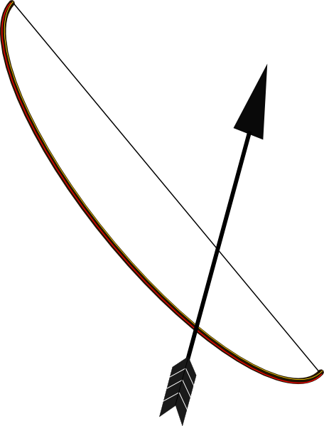 456x599 archery drawing bow arrow huge freebie! download for powerpoint - Bow Arrow Drawing