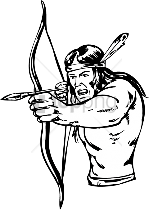 480x677 Download Native American Bow And Arrow Drawing Png Images - Bow Arrow Drawing