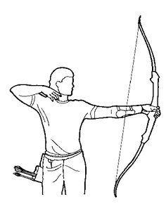 236x290 Drawn Night Bow Arrow - Bow Arrow Drawing