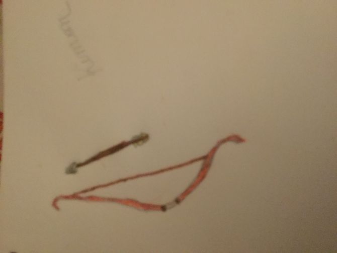 670x503 How To Draw A Bow And Arrow Steps - Bow Arrow Drawing