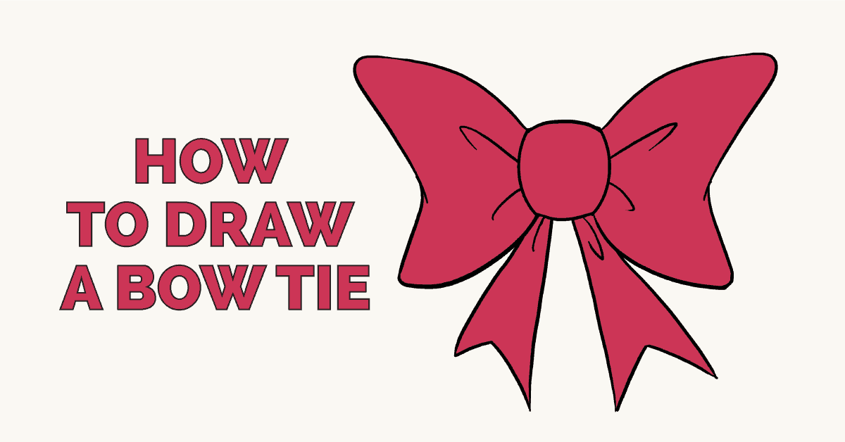 1200x628 How To Draw A Bow Tie - Bow Drawing