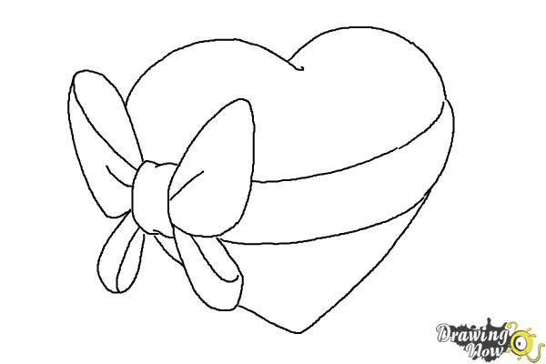 600x400 How To Draw A Heart With A Bow - Bow Drawing