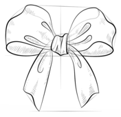 176x170 How To Draw A Bow Drawing Tutorial Madison Drawings, Bow - Bow Drawing