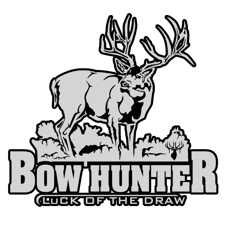 750x750 bowhunter luck of the draw mule deer decal - Bow Hunting Drawings