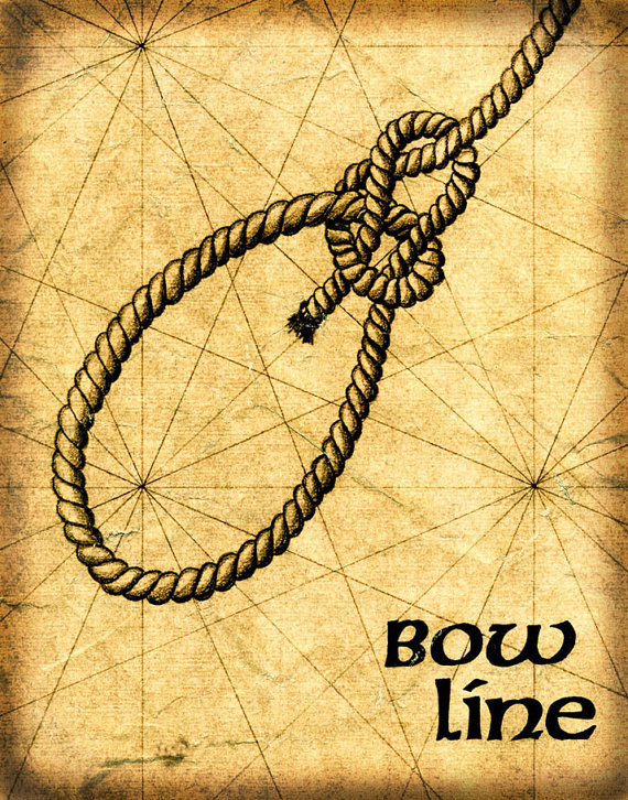 570x726 Bow Line Knot Art Sailor's Knot Drawing - Bow Line Drawing