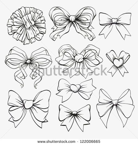 450x470 Huge Collection Of 'bow Ribbon Drawing' Download More Than - Bow Ribbon Drawing