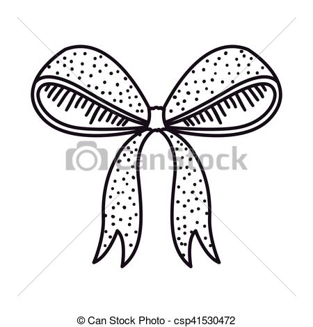 450x470 Bow Ribbon Icon Bow Ribbon Decoration Icon Over White Vectors - Bow Ribbon Drawing