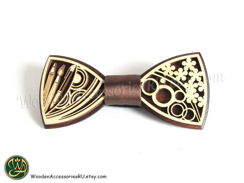 794x596 Wood Bow Tie Art Artist Drawing Flowers Brush Pencil Pen Lines Etsy - Bow Tie Drawing