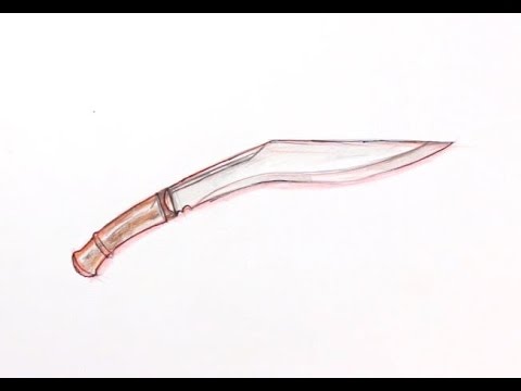 480x360 how to draw a knife - Bowie Knife Drawing