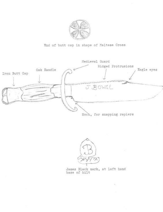 564x734 Jim Bowie Drawings Drawings I Like - Bowie Knife Drawing