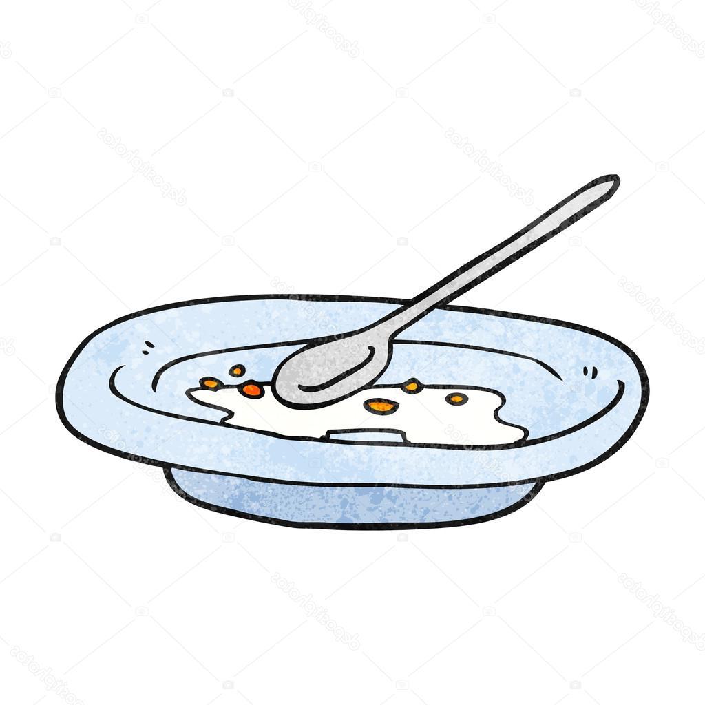 1024x1024 Hd Stock Illustration Textured Cartoon Empty Cereal Bowl Drawing - Bowl Drawing