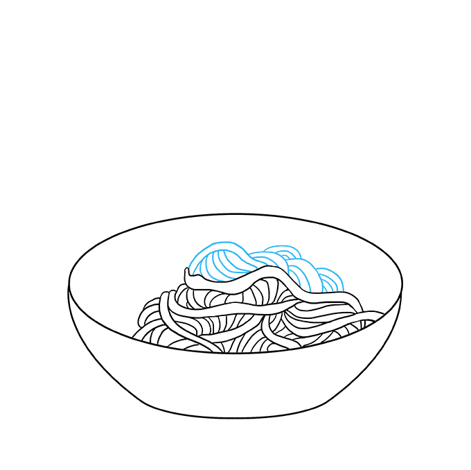 680x678 How To Draw Spaghetti - Bowl Drawing