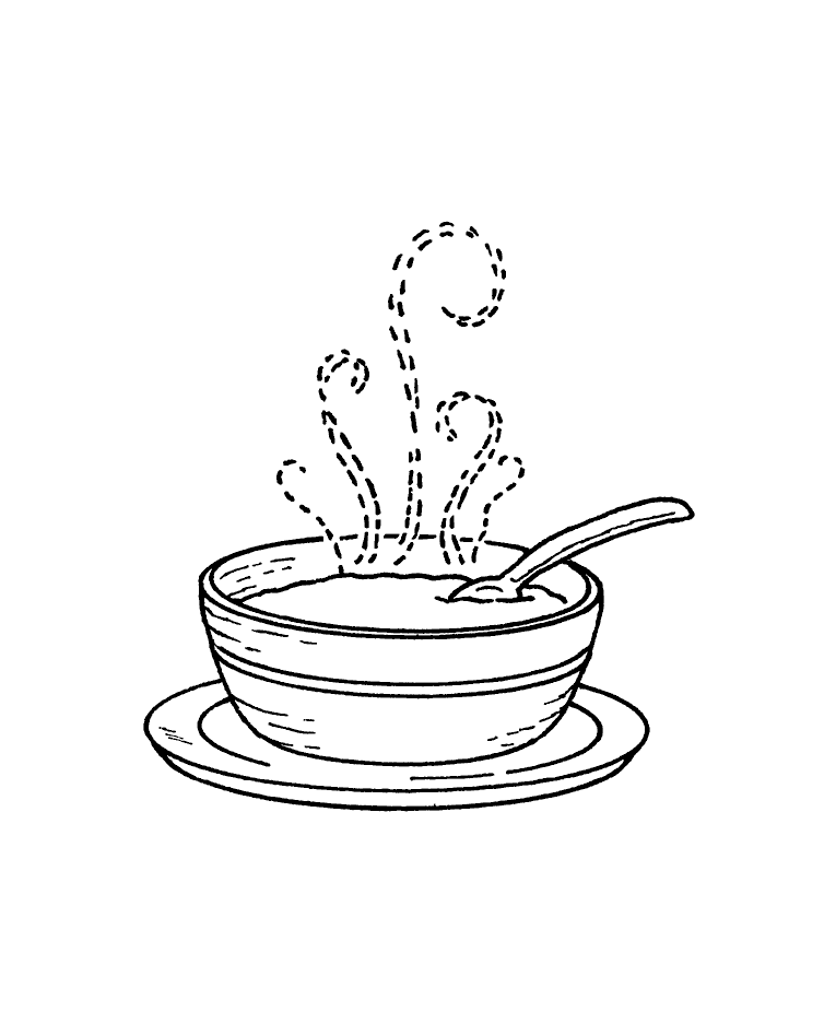 765x937 Soup Bowl Wood Mount Stamp - Bowl Drawing