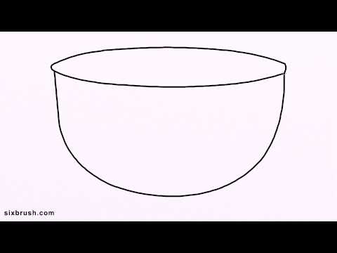 480x360 K How To Draw Bowl For Kids Step - Bowl Drawing