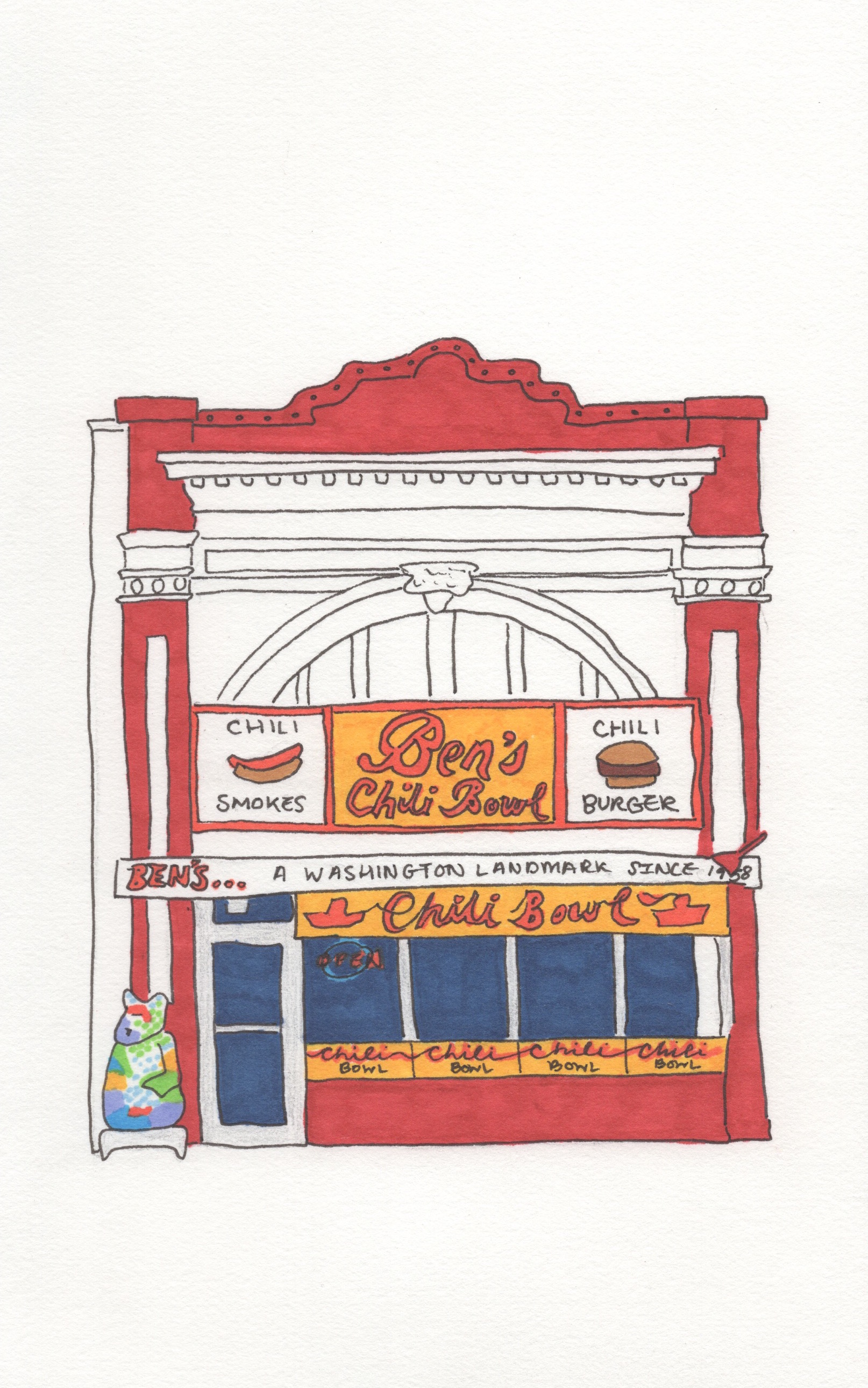 1614x2581 Ben's Chili Bowl The Locker Polding Index - Bowl Of Chili Drawing