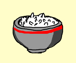 300x250 Bowl Of Rice Drawing - Bowl Of Rice Drawing