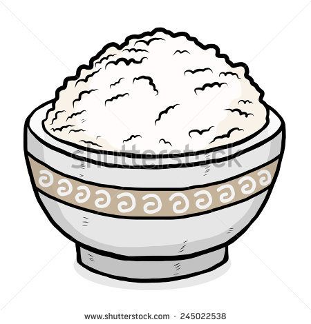 450x470 Rice In Chinese Bowl Cartoon Vector And Illustration, Hand Drawn - Bowl Of Rice Drawing