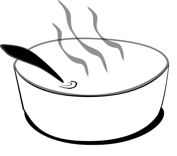 600x529 Soup Drawing Bowl Spoon For Free Download - Bowl Of Soup Drawing