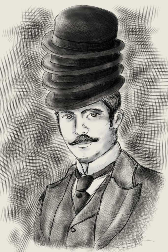 683x1024 entry - Bowler Hat Drawing