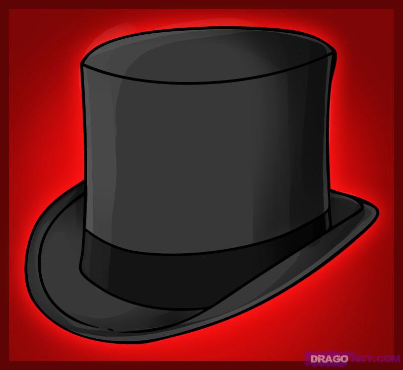 800x735 how to draw a hat, step - Bowler Hat Drawing