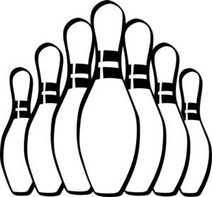 299x279 bowling pins clip art - Bowling Alley Drawing