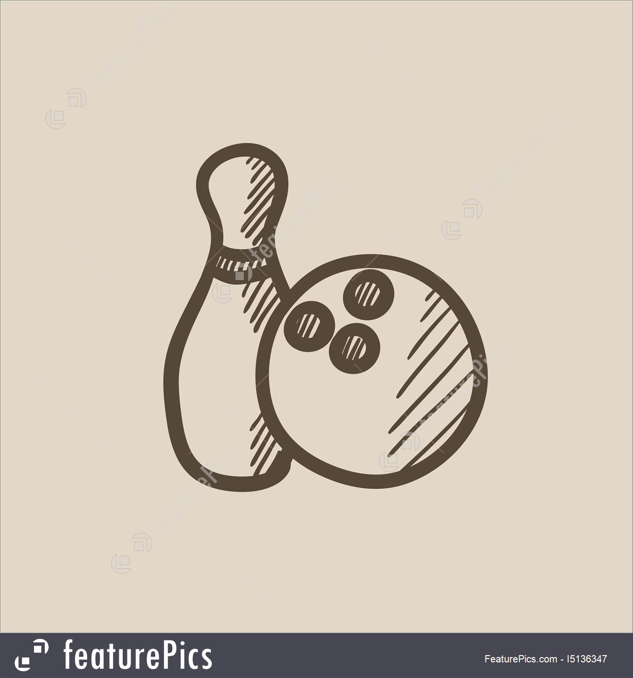 1300x1392 bowling ball and skittle sketch icon stock illustration - Bowling Ball Drawing
