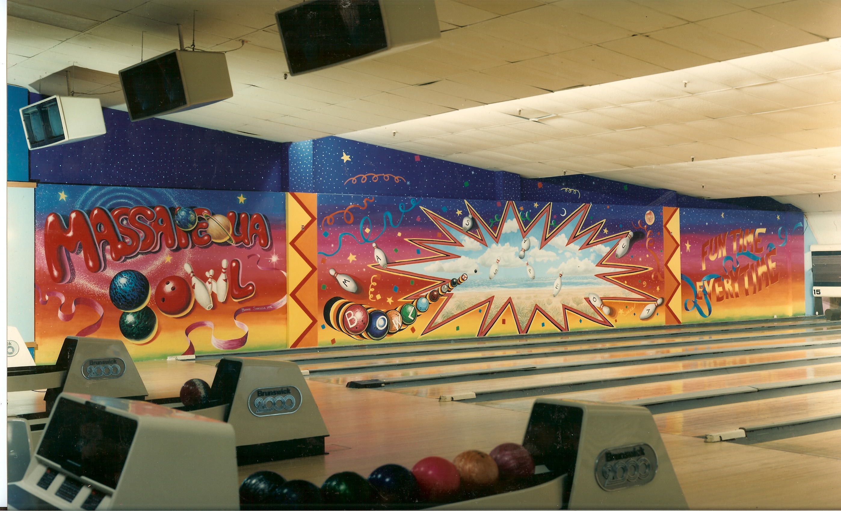 2796x1700 massapequa bowling alley murals in massapequa, new york - Bowling Lane Drawing