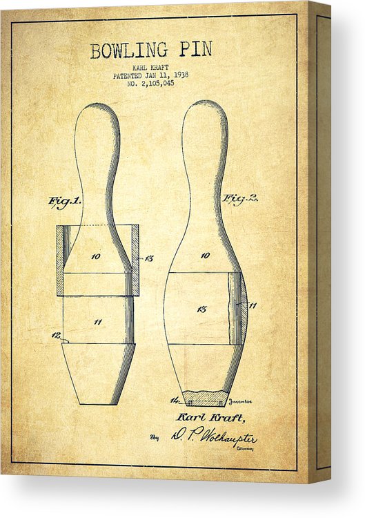 529x750 Bowling Pin Patent Drawing - Bowling Pin Drawing