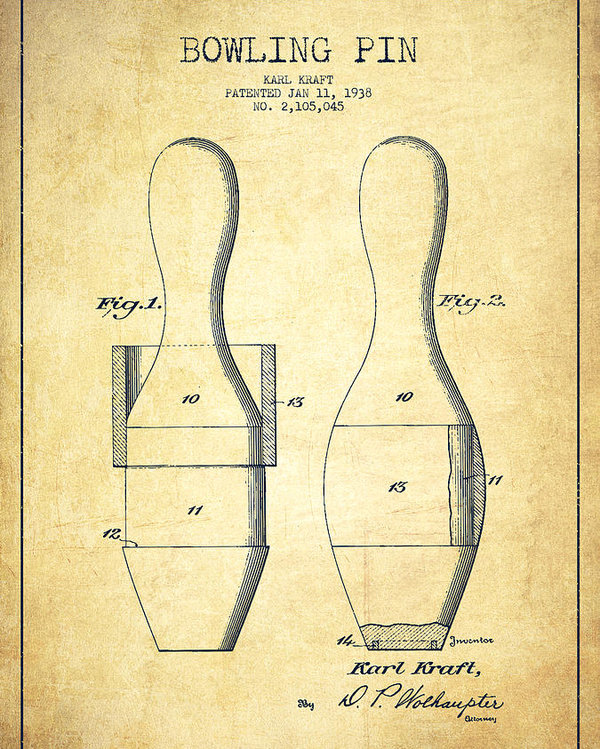 600x749 Bowling Pin Patent Drawing - Bowling Pin Drawing