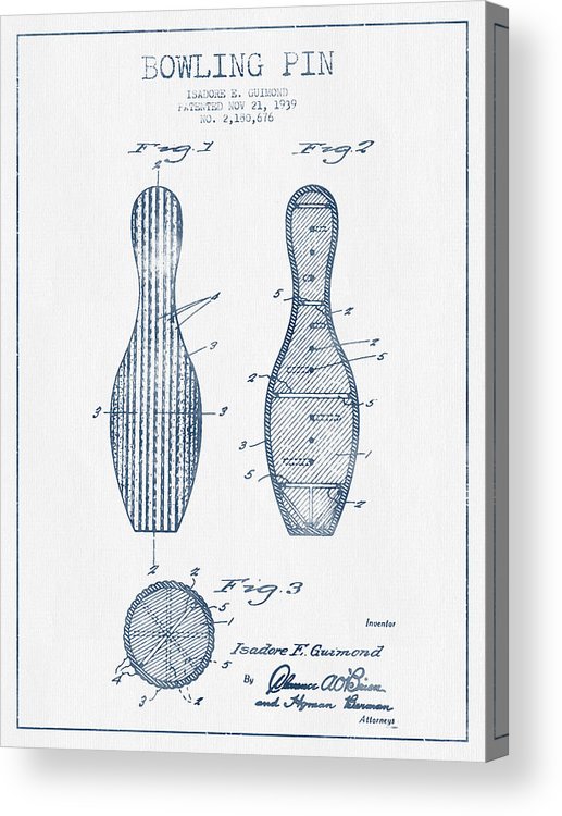 517x750 Bowling Pin Patent Drawing - Bowling Pin Drawing
