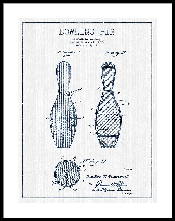 600x759 Bowling Pin Patent Drawing - Bowling Pin Drawing