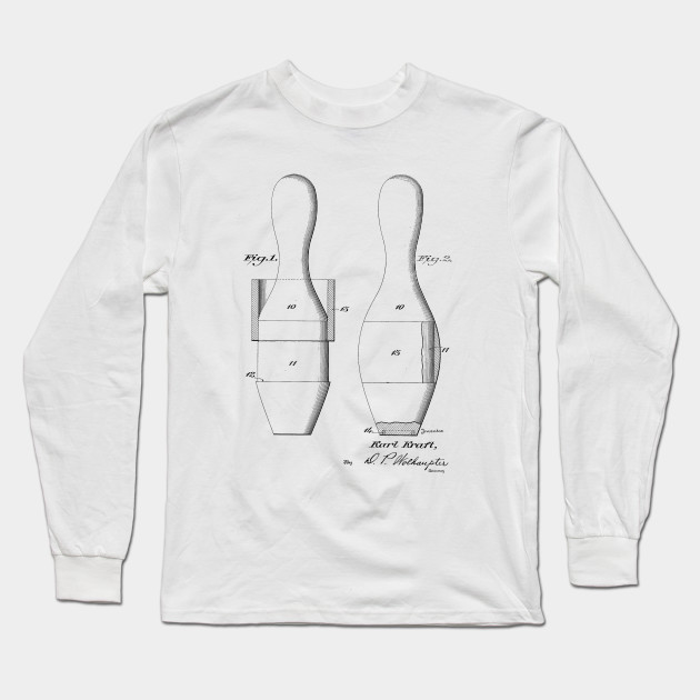630x630 Bowling Pin Vintage Patent Hand Drawing - Bowling Pin Drawing