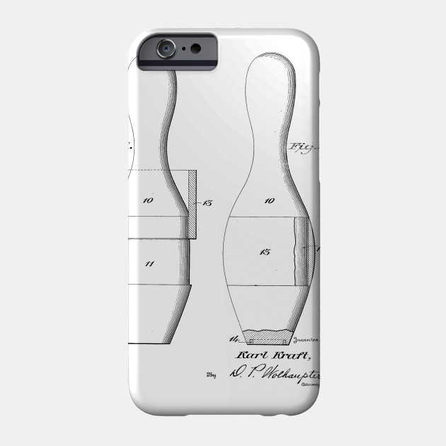 630x630 Bowling Pin Vintage Patent Hand Drawing - Bowling Pin Drawing