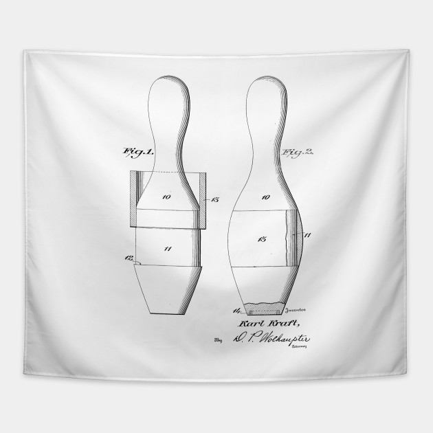 630x630 Bowling Pin Vintage Patent Hand Drawing - Bowling Pin Drawing