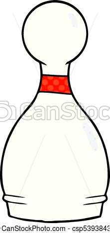 221x470 Cartoon Bowling Pin - Bowling Pin Drawing