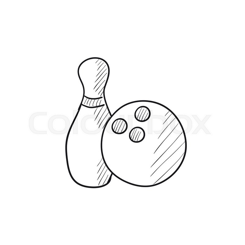 800x800 Huge Collection Of 'bowling Drawing' Download More Than Images - Bowling Pin Drawing
