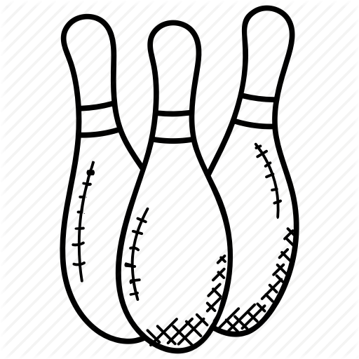 512x512 pins drawing bowling transparent png clipart free download - Bowling Pin Drawing