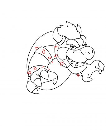 340x415 how to draw bowser - Bowser Drawing