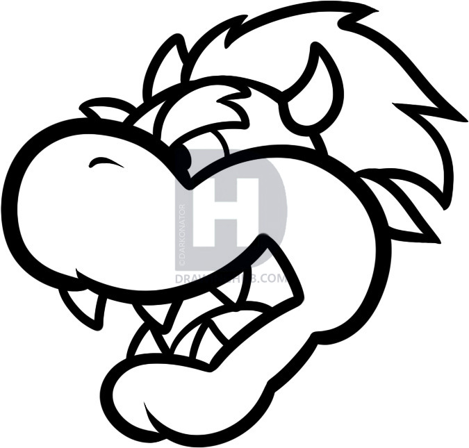 675x645 how to draw bowser easy, step - Bowser Drawing