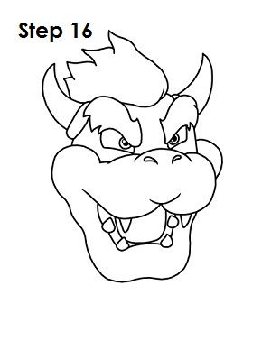 300x388 how to draw bowser kid drawing in drawings, drawing - Bowser Drawing
