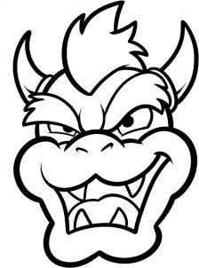 224x302 how to draw bowser easy, step - Bowser Drawing