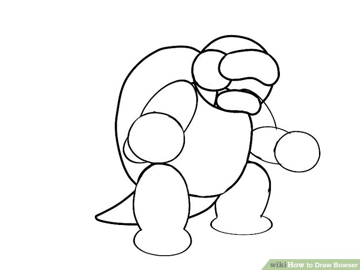 728x546 yoshi drawing bowser for free download - Bowser Drawing